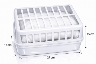 Preview: Luftentfeuchter Raumentfeuchter Set: 1 Gerät + 2 Nachfüllpackungen - verhindert Schimmel, Moder, üble Gerüche, Stockflecken