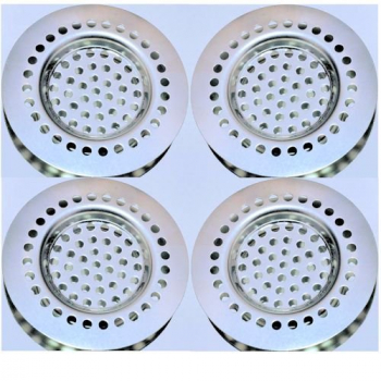 4 x Edelstahl Abfluss-Sieb rostfrei