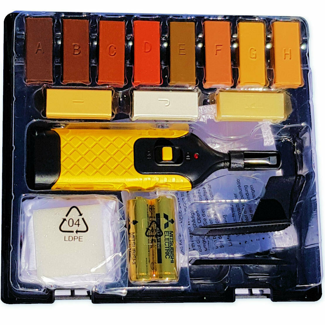 17 Stk Fußboden-Reparatur-Set für Parkett Laminat Holz Möbel Boden Kork PVC 