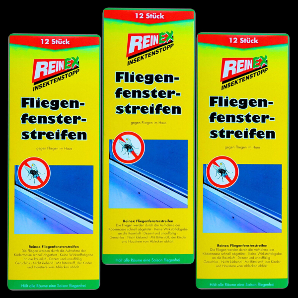 Fliegen-Fensterstreifen Fliegenfänger Fliegenstreifen Fliegenköder 36 St.