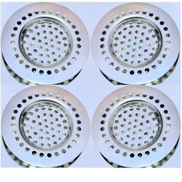 4 x Edelstahl Abfluss-Sieb rostfrei