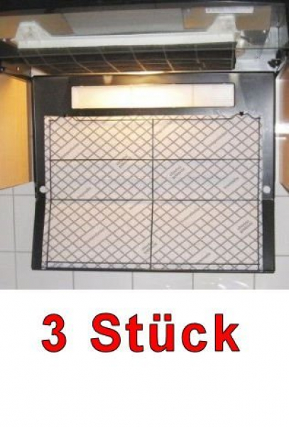 3 x Universal Flachfilter für Dunsthauben