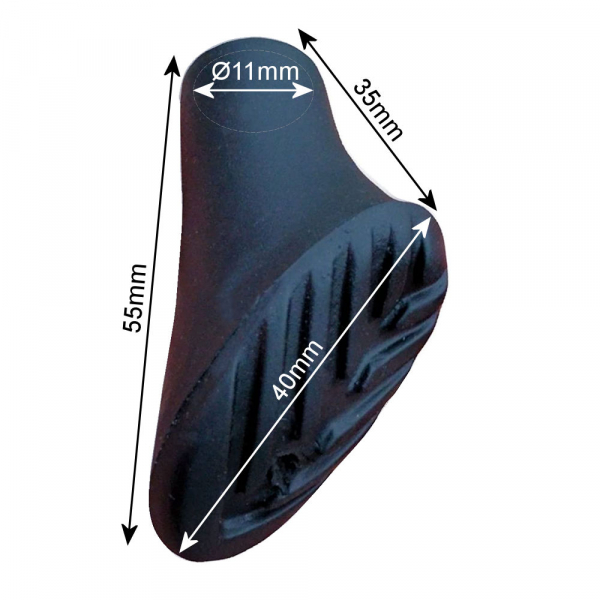 Nordic Walking Pads - Country - Gummipuffer zum Aufstecken für Nordic-Walking-Stöcke mit rutschfester Profilsohle