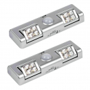 Lichtleiste LED mit Bewegungsmelder Batteriebetrieb 2er Set Heitech